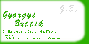 gyorgyi battik business card